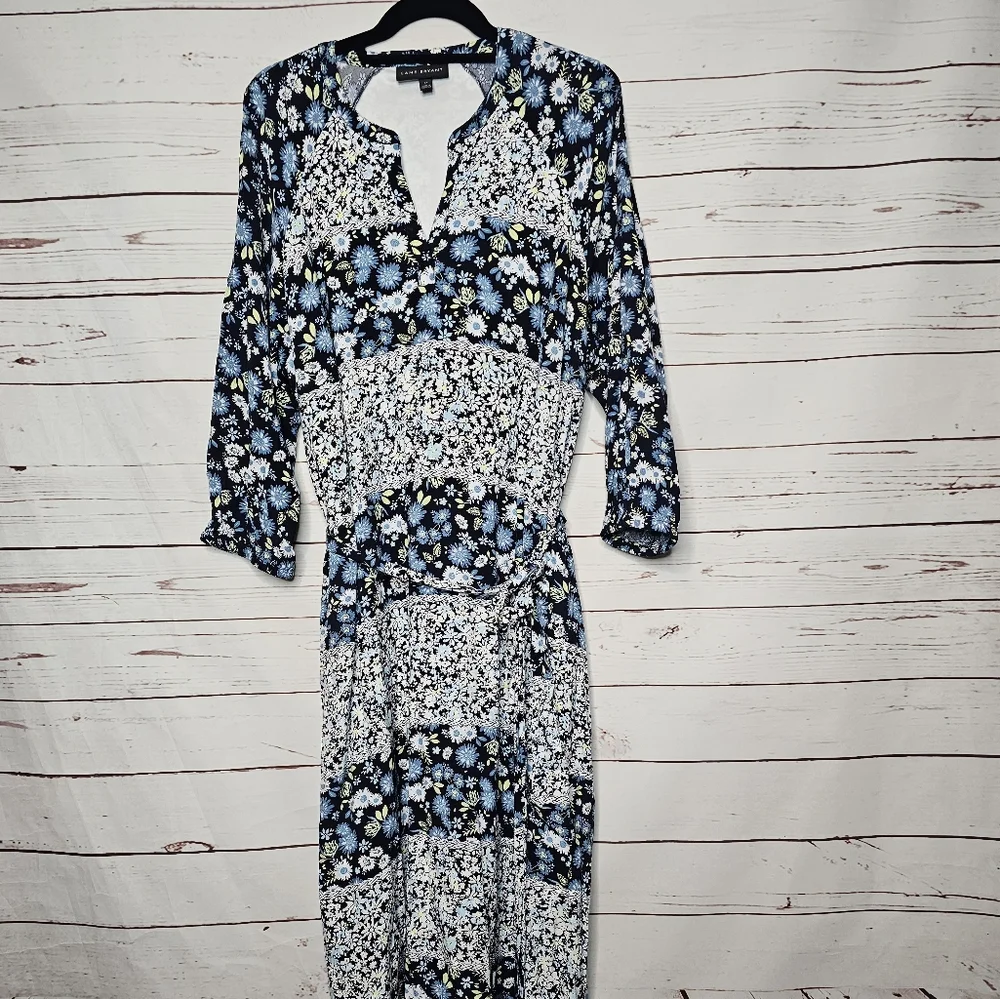 Lane Bryant Floral Self Tie Midi Dress - Picture 9 of 14